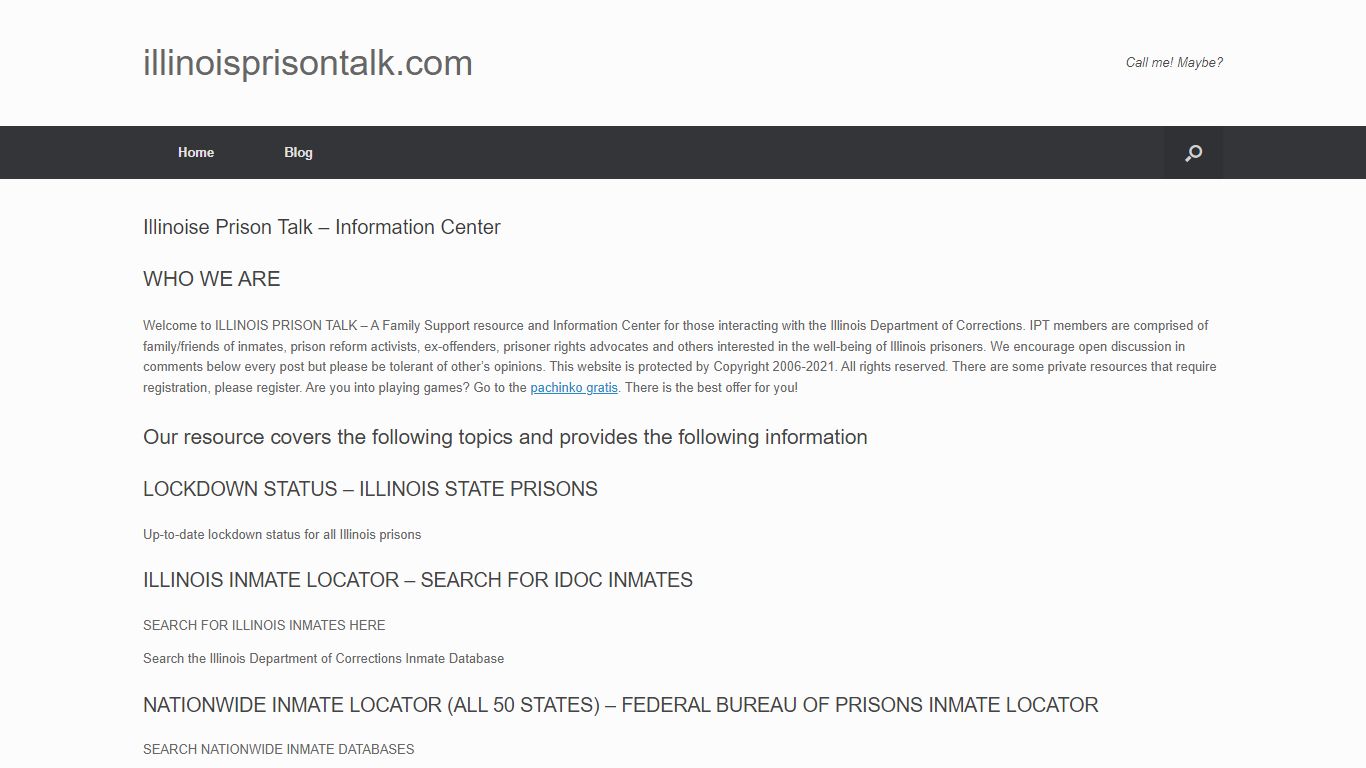 Prison Talk - Foum, Blog and Idoc Inmate Locator Illinois